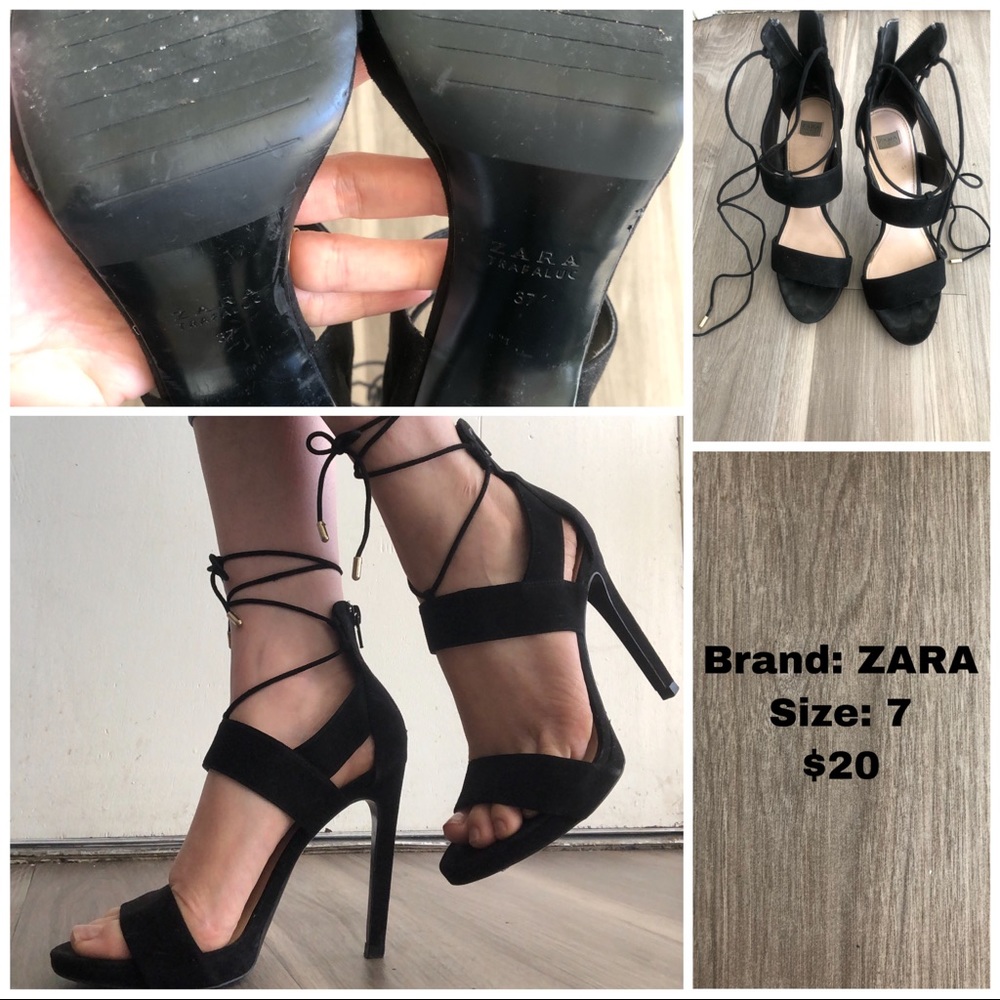 Zara black sandals